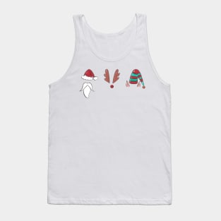 Santa, Rudolph and an Elf Walk into a bar... Tank Top